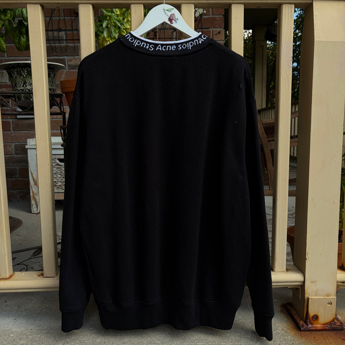 Acne Studios Black Crew Neck Sweater, M