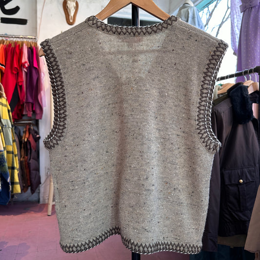 René Derhy Brown Wool Vest, S