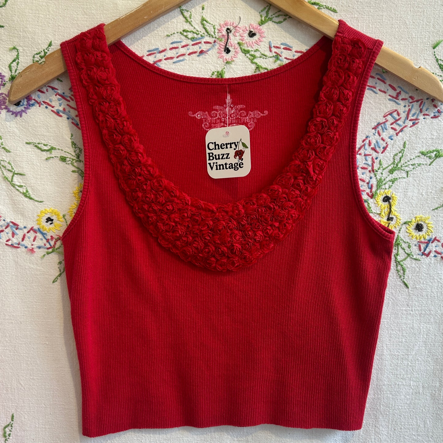 Tommy Hilfiger Red Crop Top, M