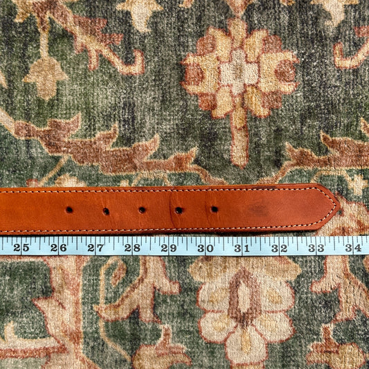 Cognac Leather Belt, 26"-30.5"