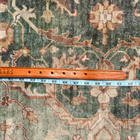 Cognac Leather Belt, 23"-28"