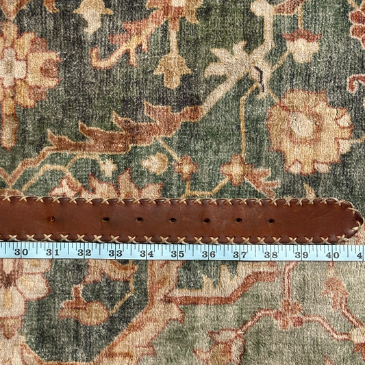 Brown Cognac Leather Belt, 31"-38"