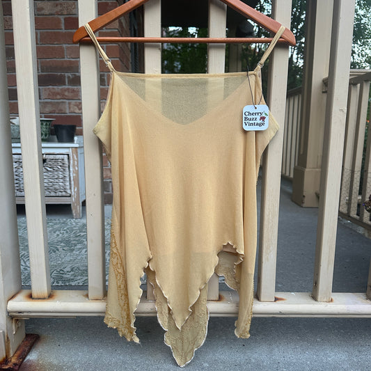 Yellow Sequin Top, M