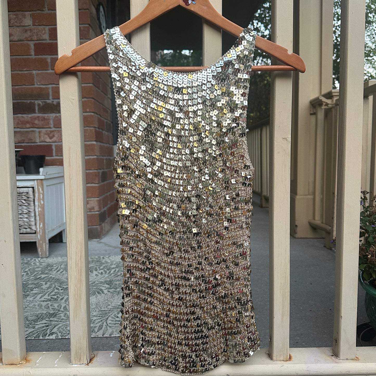 Gold Sequin Top, S