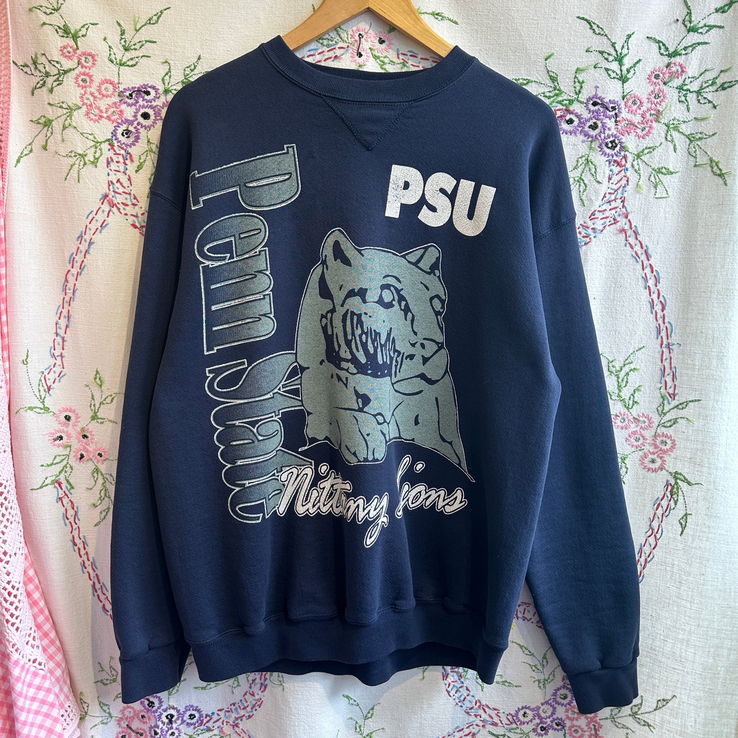 Navy Blue PSU Crew Neck, L