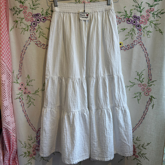 Chaps White Maxi Skirt, XS