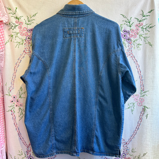Denim Zip Up Jacket, L