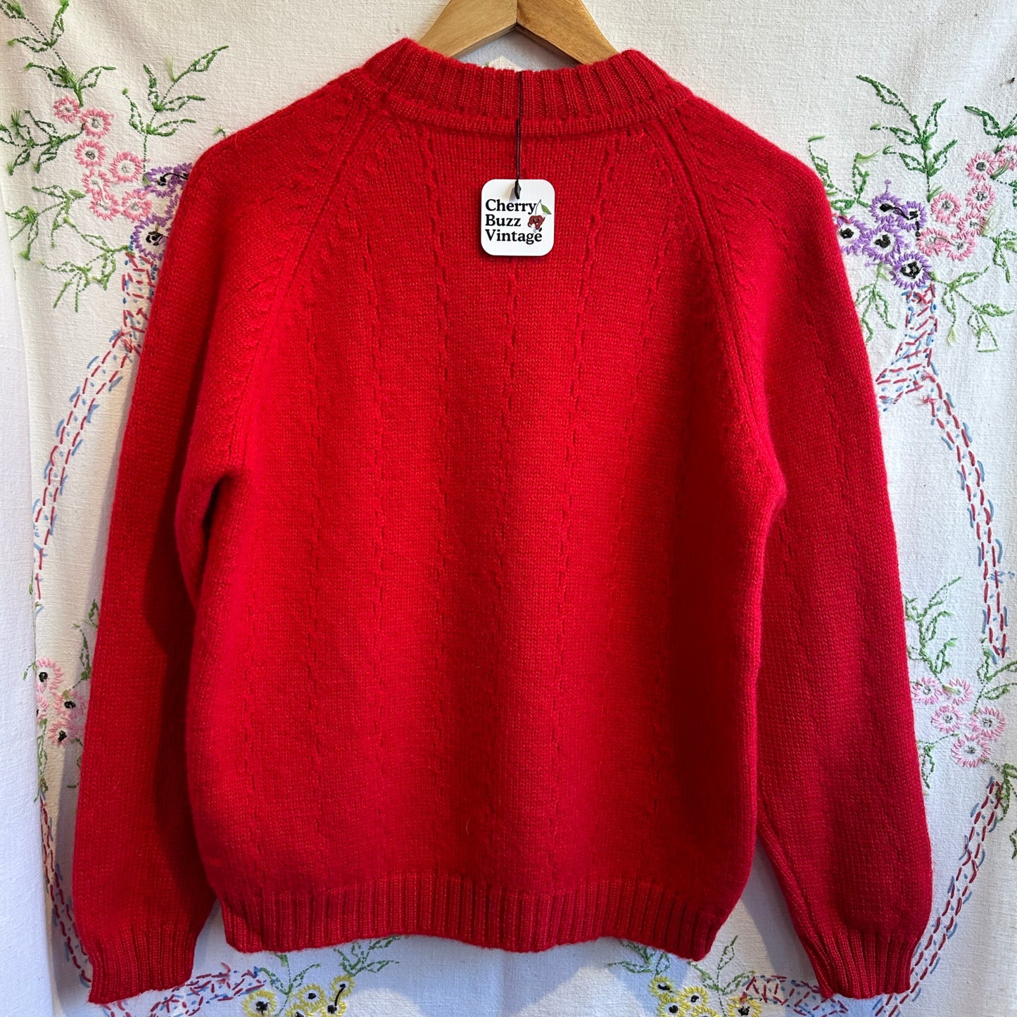 Red Wool Sweater, M