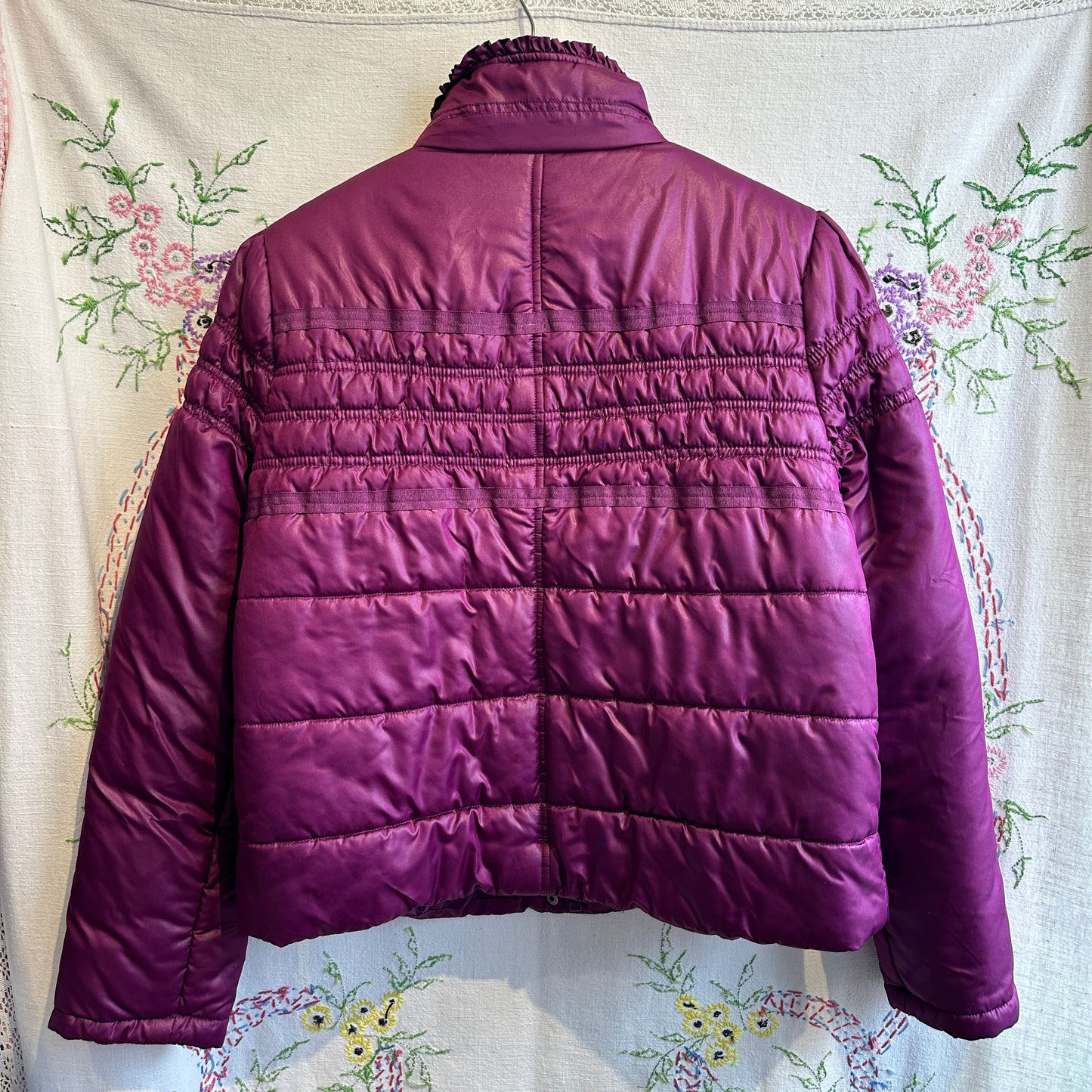 725 Purple Puffer Jacket, M