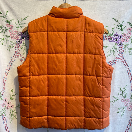Adidas Orange Puffer Vest, S