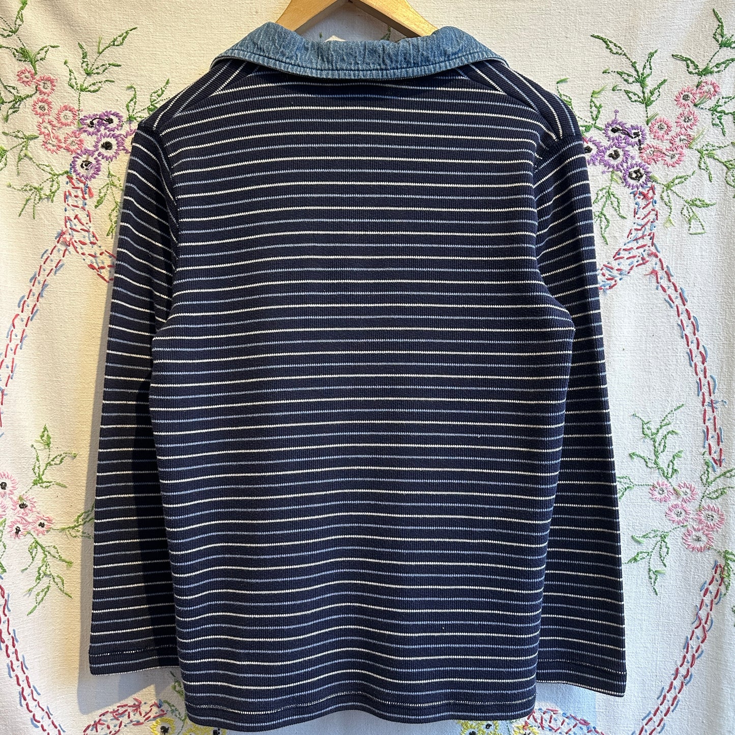 Traditions Long Sleeve with Denim Collar, M