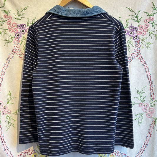 Traditions Long Sleeve with Denim Collar, M