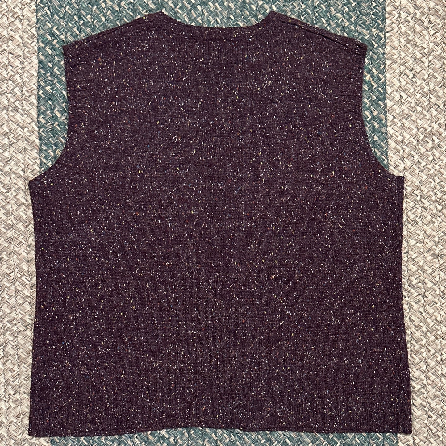 Tabi Purple Paisley Button Up Vest, L