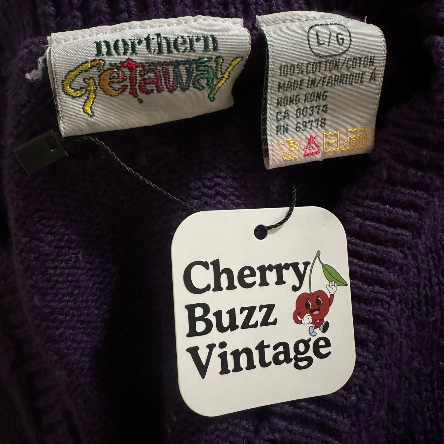 Northern Getaway Purple Knit Vest, S