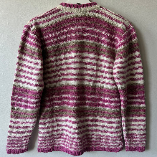 Pink and Cream Knit Cardigan, S
