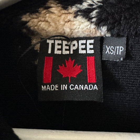 Tee Pee Fleece Norther Bear Zip-Up Sweater, XS