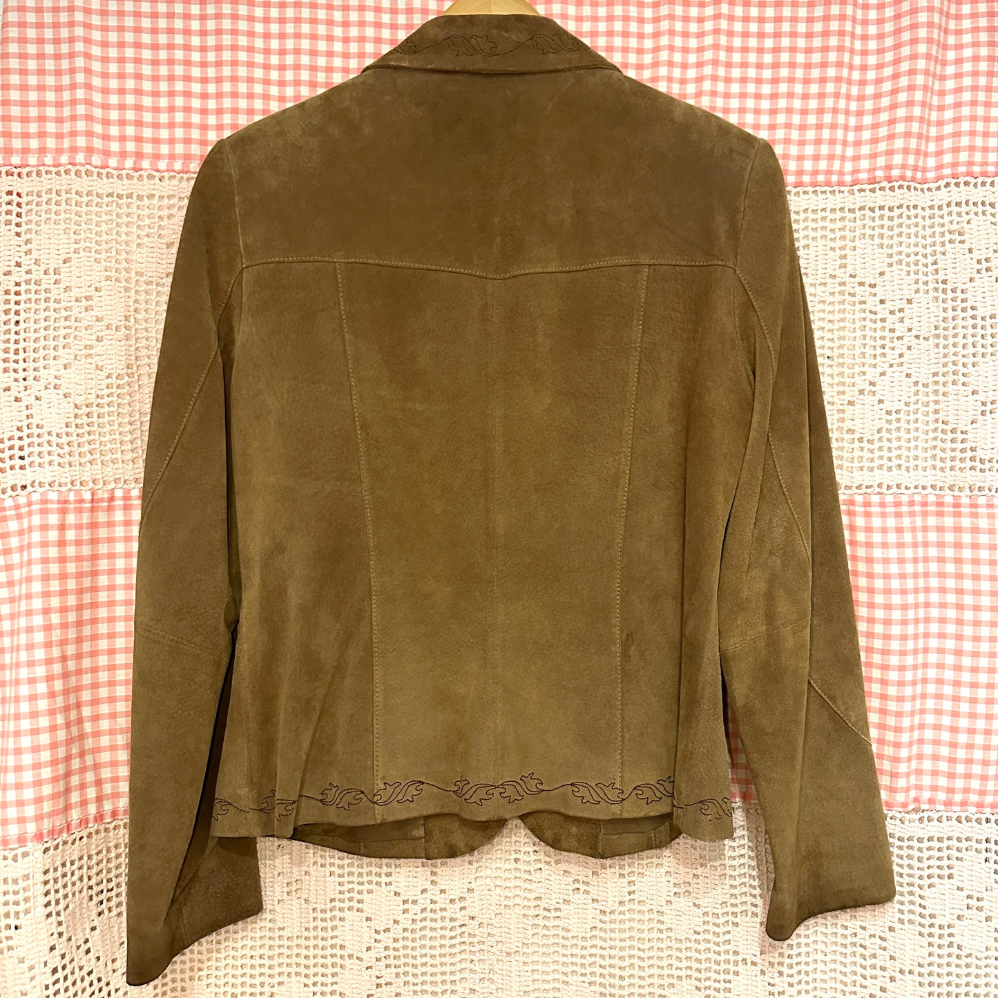 Brown Suede Western Blazer, S