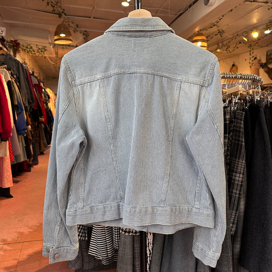 G. H. Bass & Co Pin Stripe Denim Jacket, L