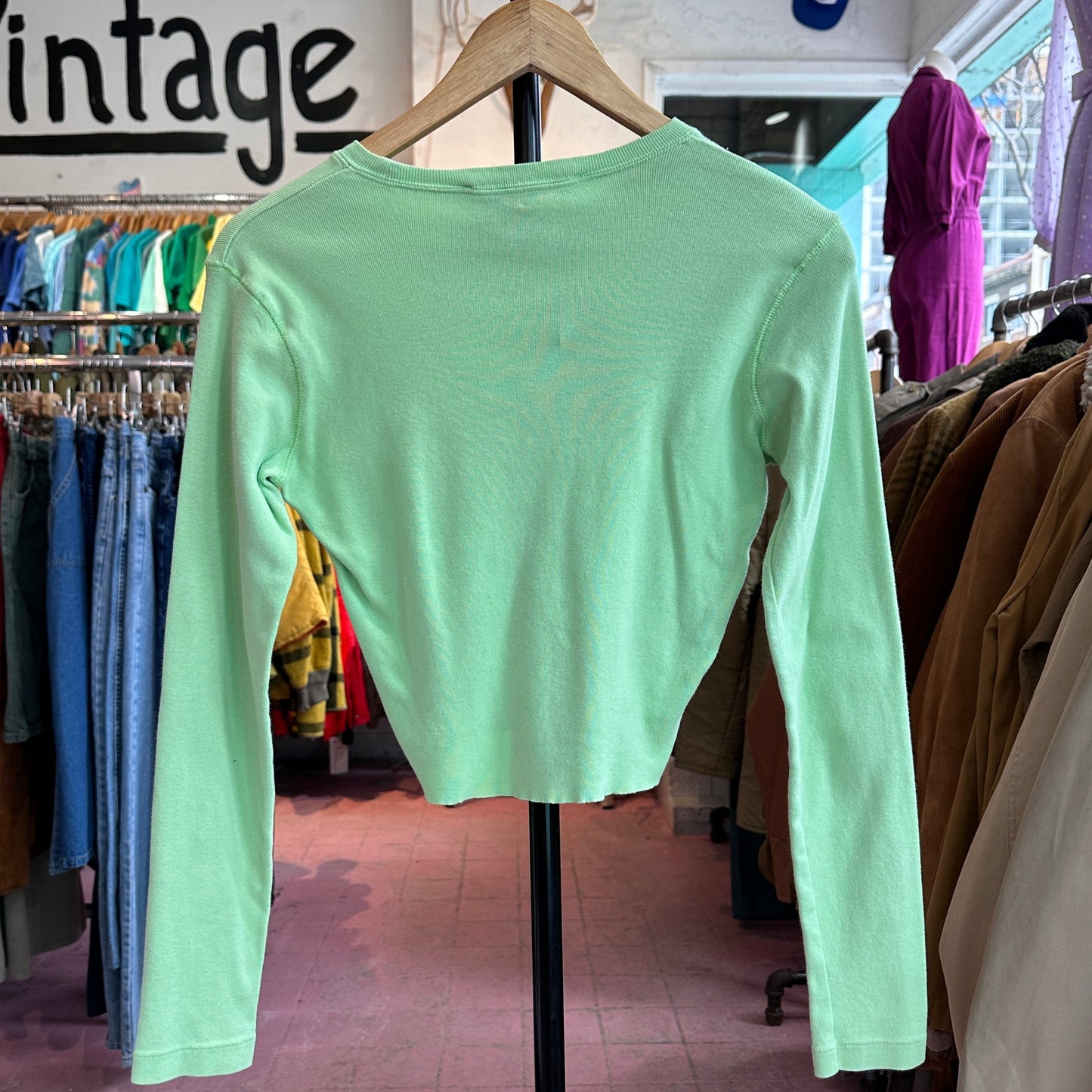 Ralph Lauren Sport Cropped Green Long Sleeve, S