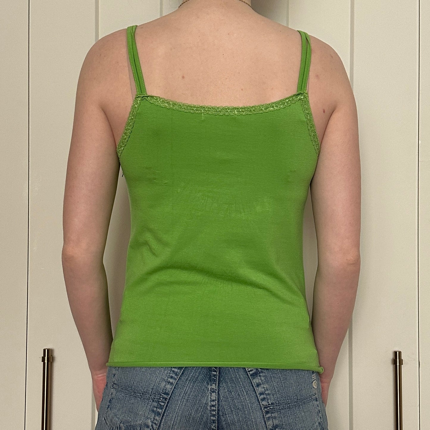Green Lace Camisole Top, M