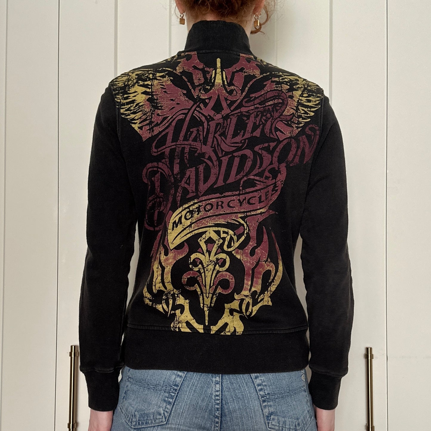 Harley Davidson Zip Up Sweater, M