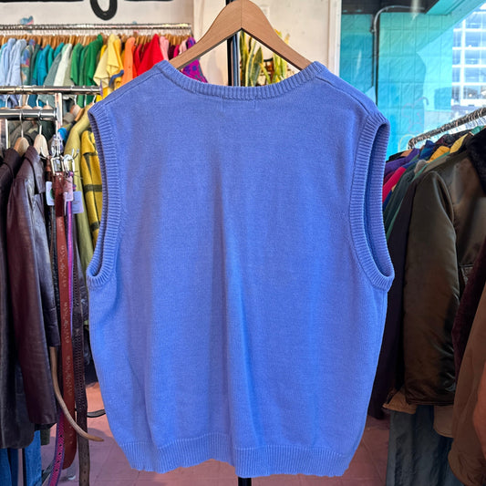 Tabi Periwinkle Knit Vest, XL