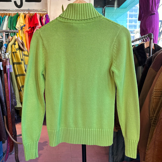 Northern Reflections Green Knit Zip Up, XS