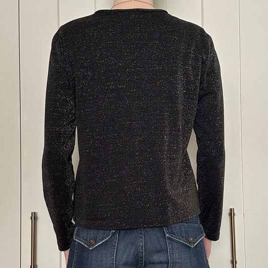 Braemar Black Sparkly Cardigan, M