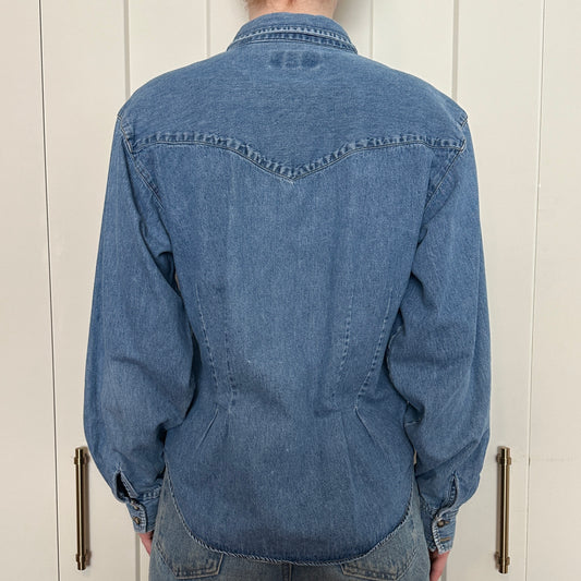 Lee Denim Darted Button Up, L