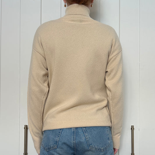 Giordano Beige Wool Turtleneck, S