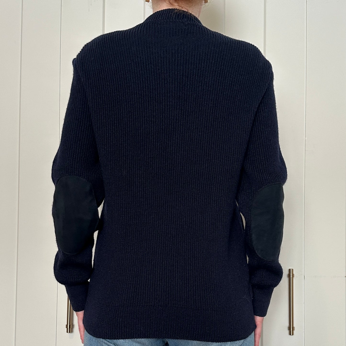 Citadel Virgin Wool Knit Black Sweater, M