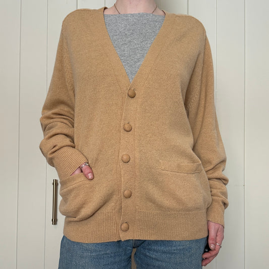 Hunt Club Caramel Wool Knit Cardigan, M