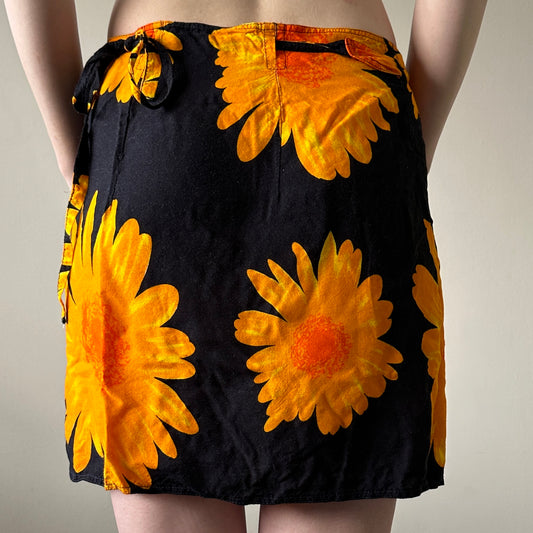 Surf Side Floral Wrap Skirt, O/S