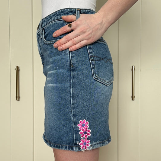 L.E.I. Denim Mini Skirt, S