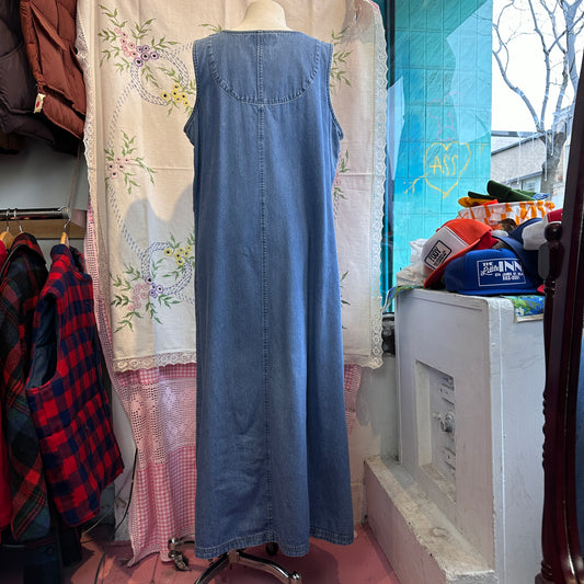 Cotton Ginny Denim Maxi Dress, M