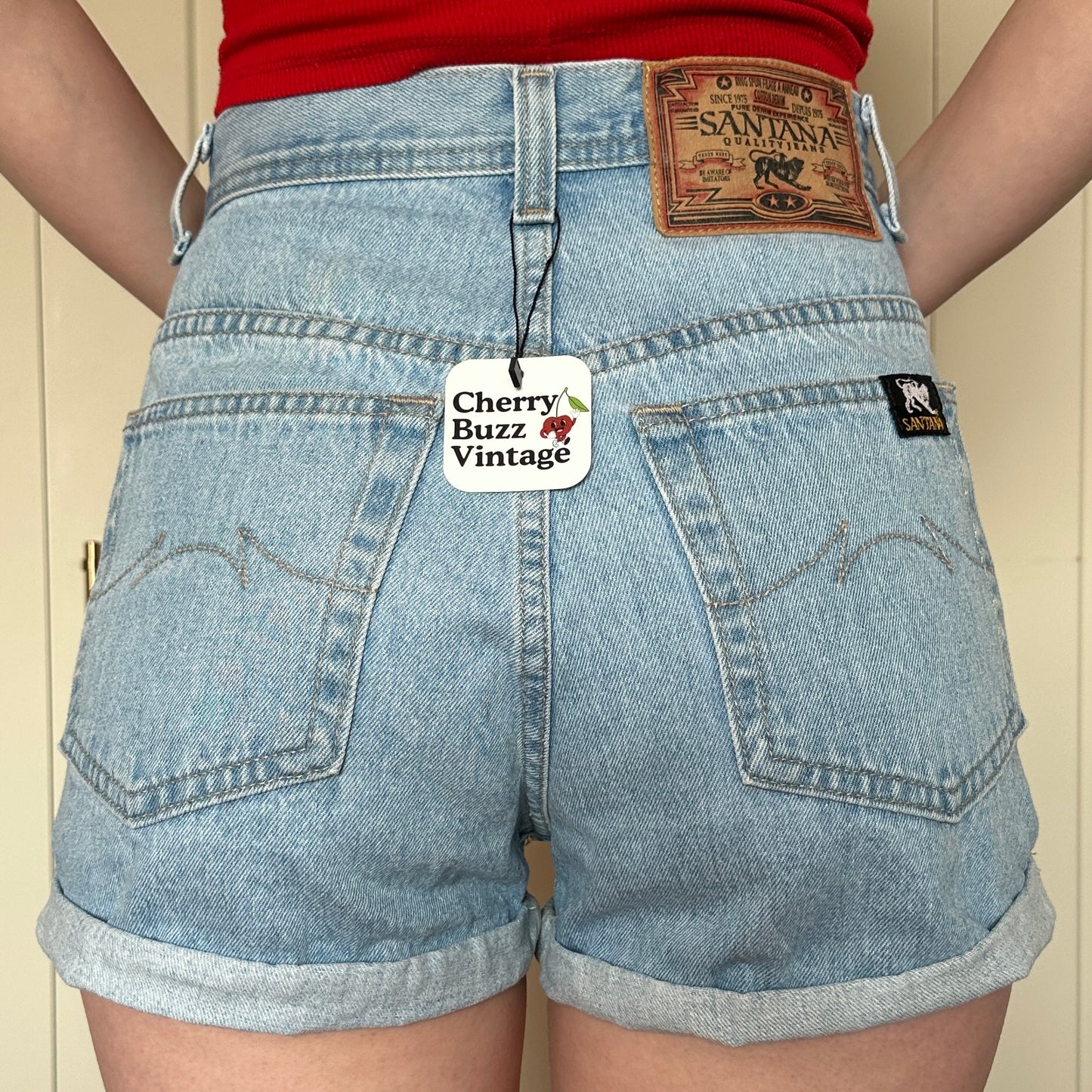 Santana Jeans Blue Denim Shorts, 27"