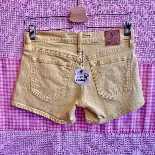 Ralph Lauren Yellow Denim Shorts, 26"