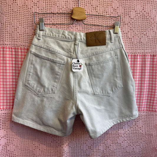 Calvin Klein White Bermuda Shorts, 27"