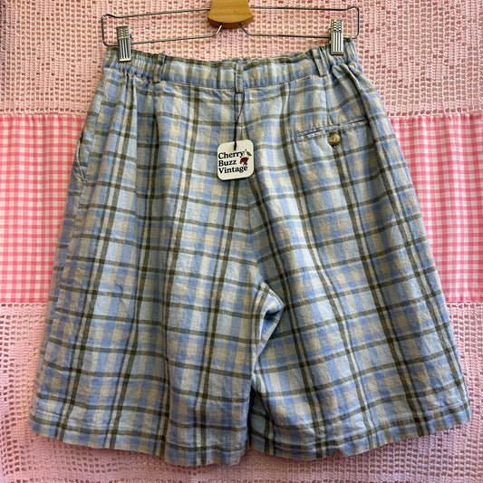 Tabi Plaid Bermuda Shorts, M