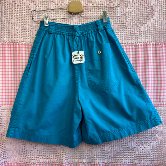 Blue Cotton Shorts, 24"