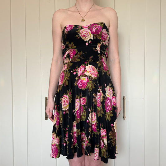 Betsy Johnson Silk Floral Dress, S