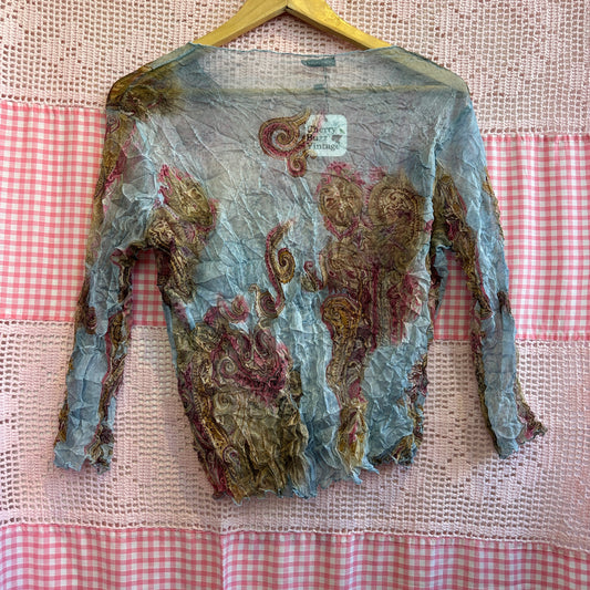 Jolie Mine Paris Crinkle Top, S