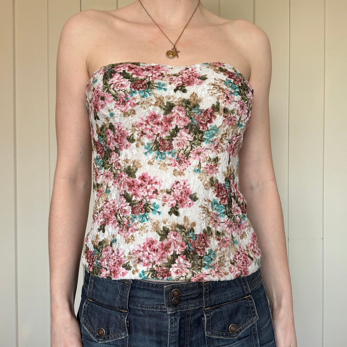 Seduction Floral Tube Top, M