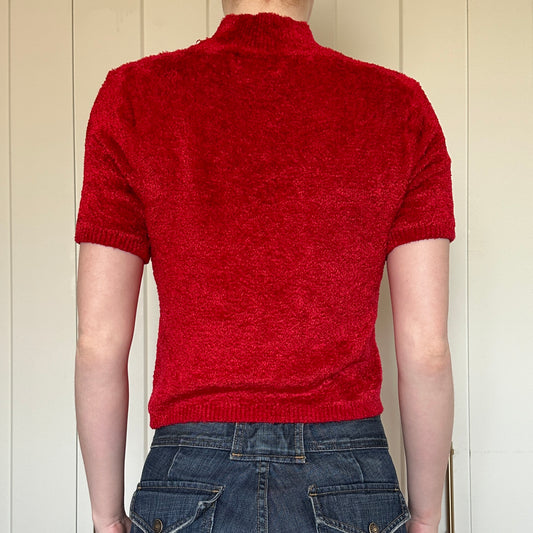 BG Two Red Cozy Top, M