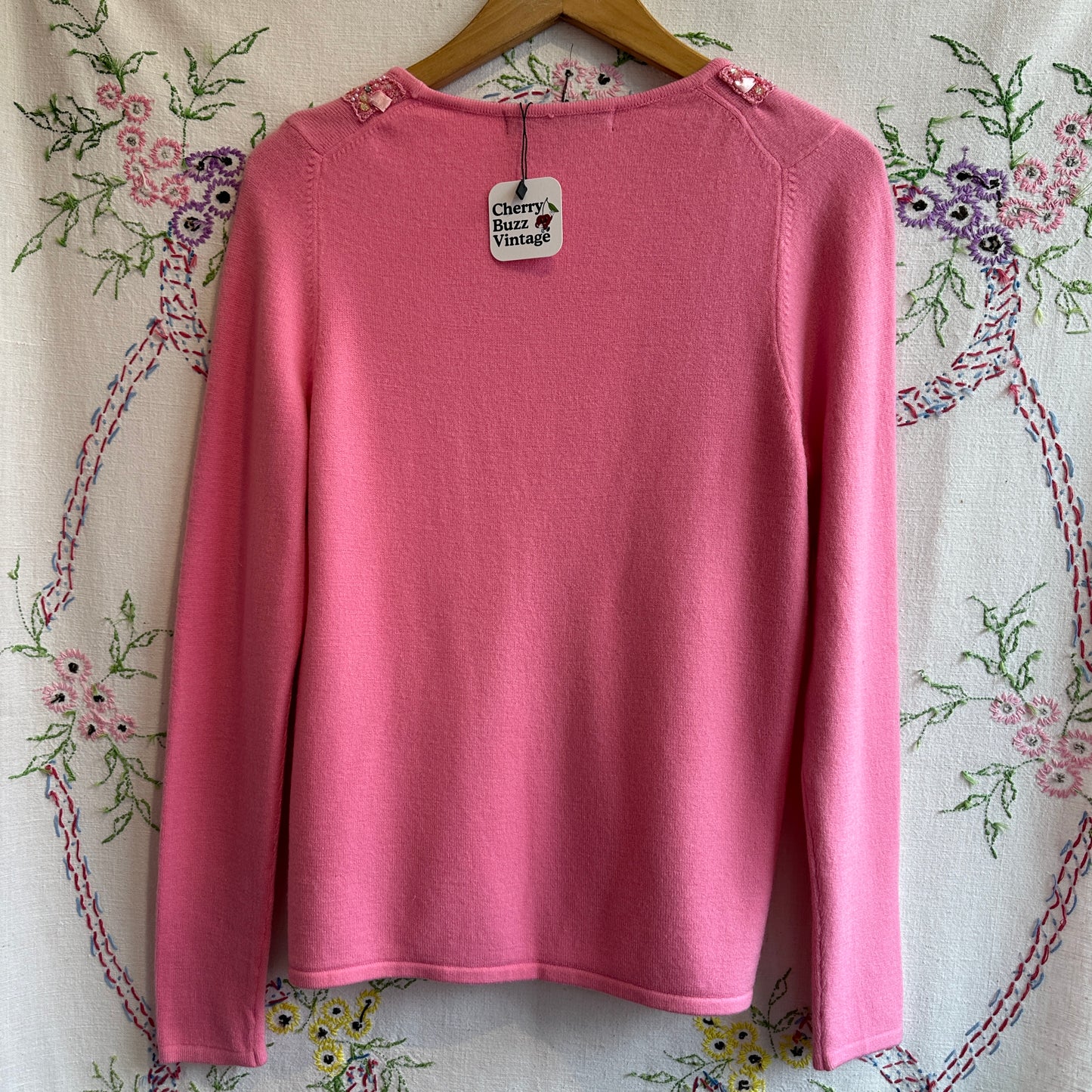 FMX Knits Baby Pink Cardigan, S