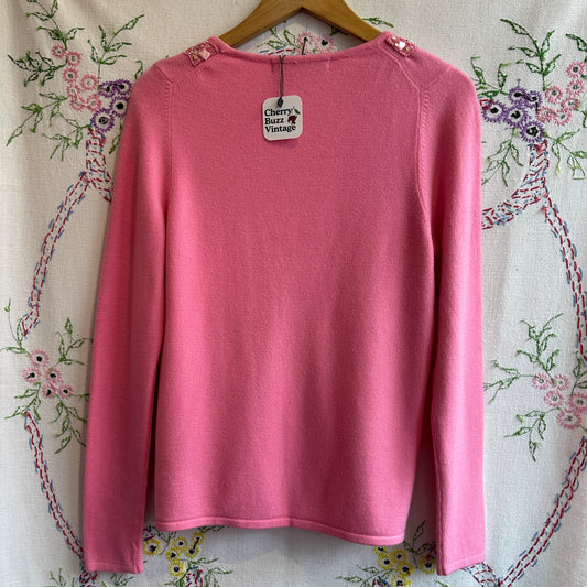 FMX Knits Baby Pink Cardigan, S