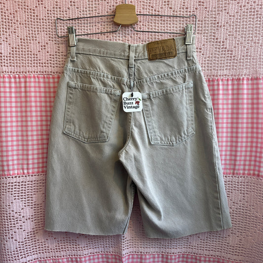 Nevada Light Brown Denim Bermuda Shorts, 27"