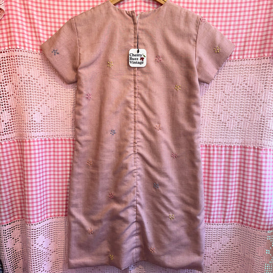 Pink 1960s Mini Dress, S
