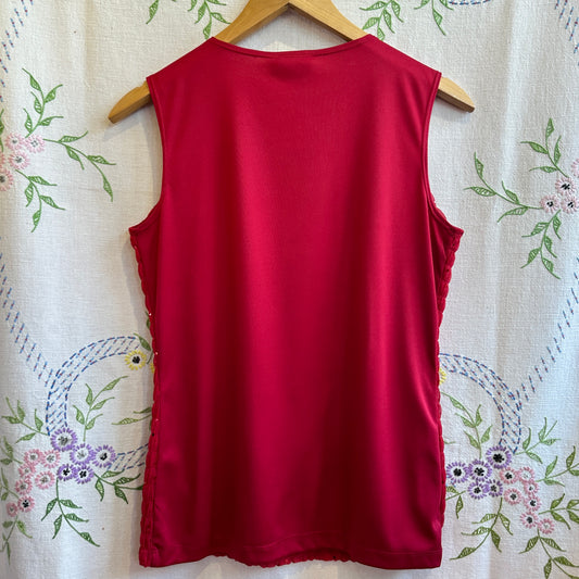 Red Ruched Top, S