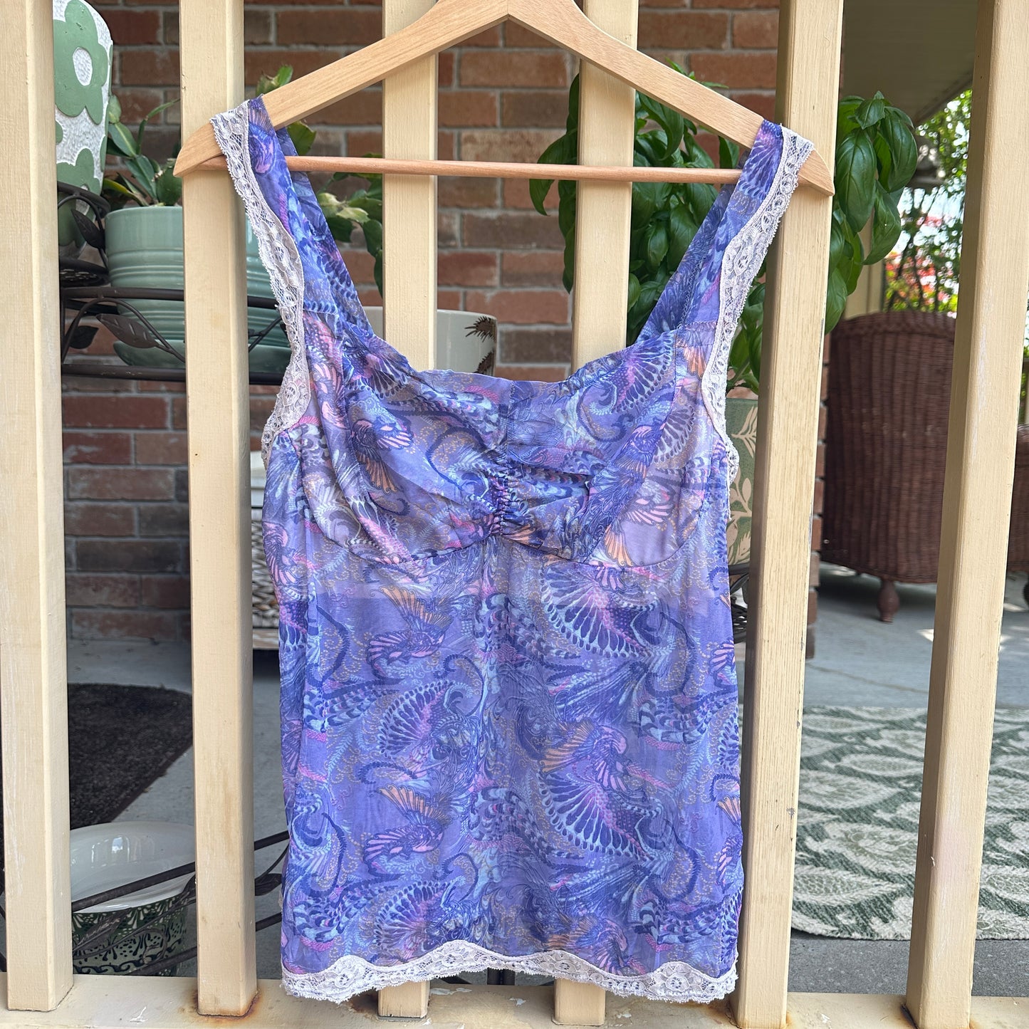Blue Sheer Camisole, S